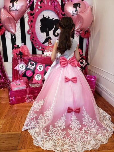 Princess Lilac Pageant Dress Girls Long Puffy Tulle Ball Gown Kids Prom Gowns - Image 4