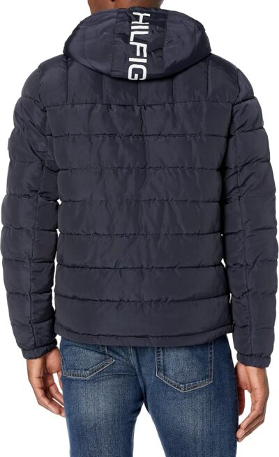 Tommy Hilfiger Men's Sherpa-Lined Hooded Puffer Jacket - Water Resistant & Midweight - Image 3