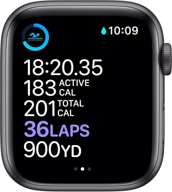 Apple Watch Series 6 (GPS, 44mm) - Space Gray Aluminum Case with Black Sport Band (Renewed) - Image 4