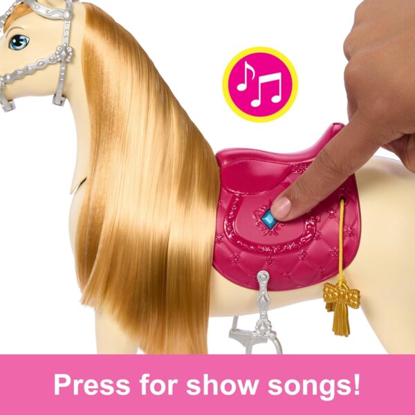 Barbie Toy Horse with Sounds, Music & Accessories, Inspired by Barbie The Great Horse Chase, Horse Moves, Dances & Blinks Eyes - Image 5