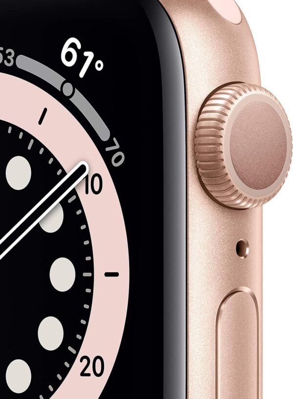 Apple Watch Series 6 (GPS, 40mm) - Gold Aluminum Case with Pink Sand Sport Band (Renewed) - Image 2