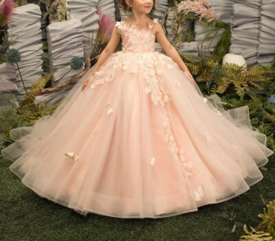 Flower Girls Dresses for Wedding 3D Butterfly Appliques First Communion Dresses Tulle Pageant Dress - Image 2