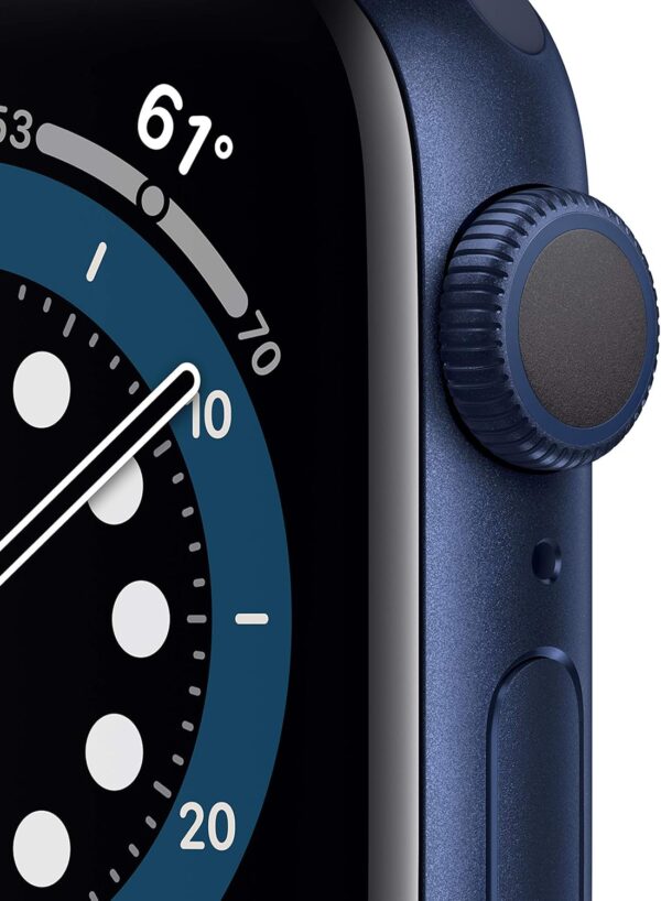 Apple Watch Series 6 (GPS, 40mm) - Blue Aluminum Case with Deep Navy Sport Band (Renewed) - Image 2