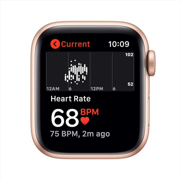 Apple Watch SE (GPS, 40mm) - Gold Aluminum Case with Pink Sand Sport Band (Renewed) - Image 4