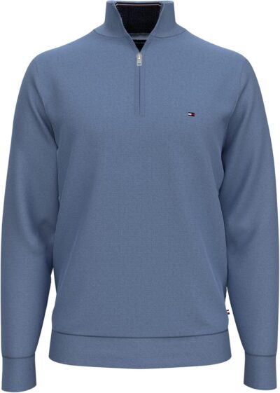 Tommy Hilfiger Men's Long Sleeve Fleece Quarter Zip Pullover Sweatshirt - Image 4