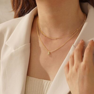 Yoosteel Layered Initial Necklaces for Women Girls Trendy, 14K Gold Plated Letter A-Z Necklace Cute Initial Necklace Gold/Silver Initial Necklace Stack Birthday Gifts for Women Teen Girls Jewelry - Image 3