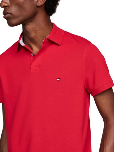 Tommy Hilfiger Men's Short Sleeve Polo Shirts in Slim Fit with Stretch and Organic Pique Cotton - Image 2