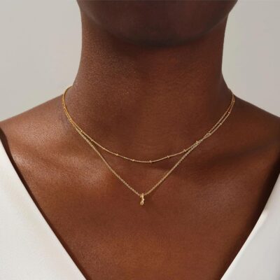 Yoosteel Layered Initial Necklaces for Women Girls Trendy, 14K Gold Plated Letter A-Z Necklace Cute Initial Necklace Gold/Silver Initial Necklace Stack Birthday Gifts for Women Teen Girls Jewelry - Image 2