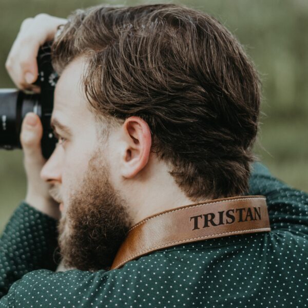 Personalized Leather Camera Strap Gift Custom Strap for Photographers DSLR Camera Holder - Gift for him Gift for Her - Image 3