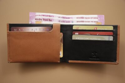 Personalised BiFold Minimalist Leather Wallet for Cards and Cash, Slim Wallet with RFID Protection - Image 3