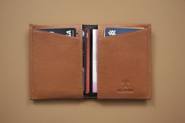 Personalised Business Card Case 2 Front Pockets and 2 Inner Pockets for Cards and Cash with RFID Protection - Image 5