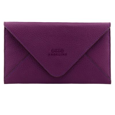 Hand Crafted Top Grain Leather Envelope Clutch Wallet, RFID Blocking Women's Card Wallet, Multifunctional Clutch and Card Credit Holder - Image 4