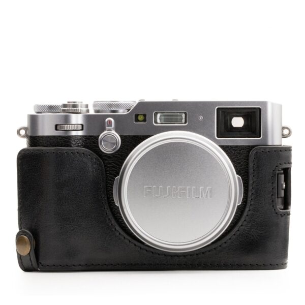 Fujifilm X100F italian Leather Camera Half Case & Strap, Handcrafted - Image 2