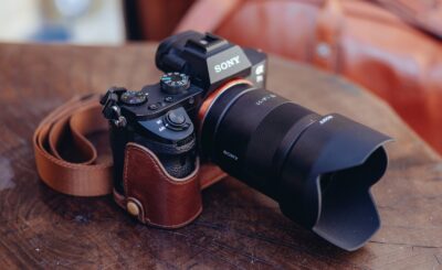 Fine Leather Camera Half Case & Strap Compatible with Sony Alpha A7 III, Sony Alpha A7R III, Sony Alpha A9 - Black / Brown, Handcrafted - Image 5