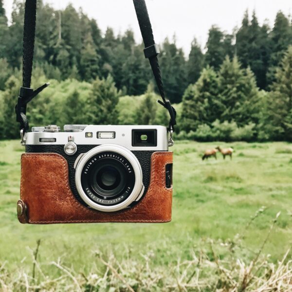 Fujifilm X100F italian Leather Camera Half Case & Strap, Handcrafted - Image 3