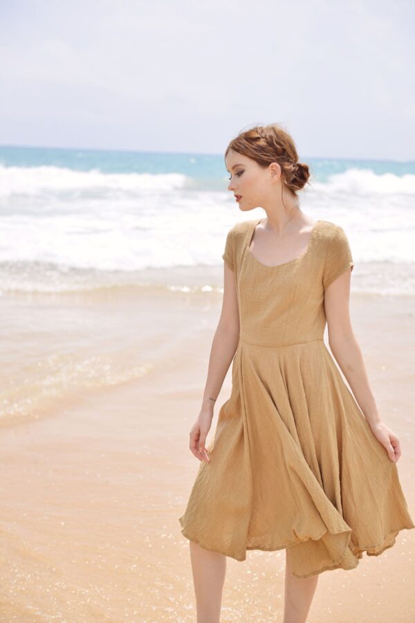 Linen Gauze Dress - Dresses for Women Summer- Gauze Dress Women - Image 3