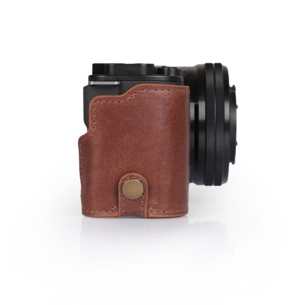 Sony ZV-E10 Fine Leather Camera Half Case & Strap - Black / Brown, Handcrafted - Image 5