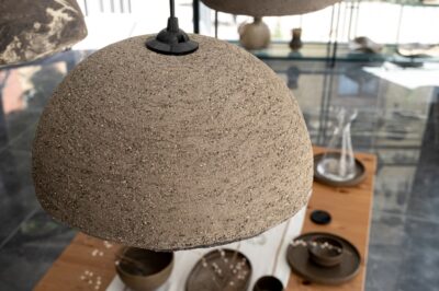 Stone Textured Handmade Wabi Sabi Stoneware Ceramic Pendant Chandelier, Natural Textured Modern Kitchen Island Pendant Lamp - Image 3