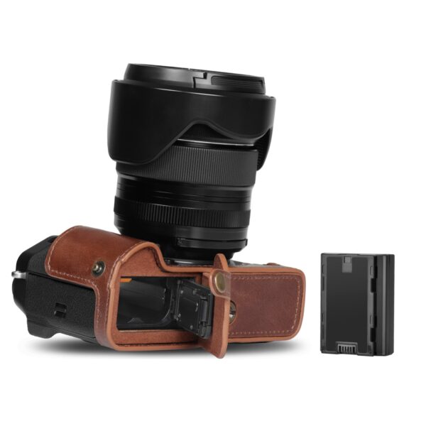 Fujifilm X-T5 Top Grain Leather Camera Half Case & Strap, Compatible with Fujifilm X-T5 - Image 6