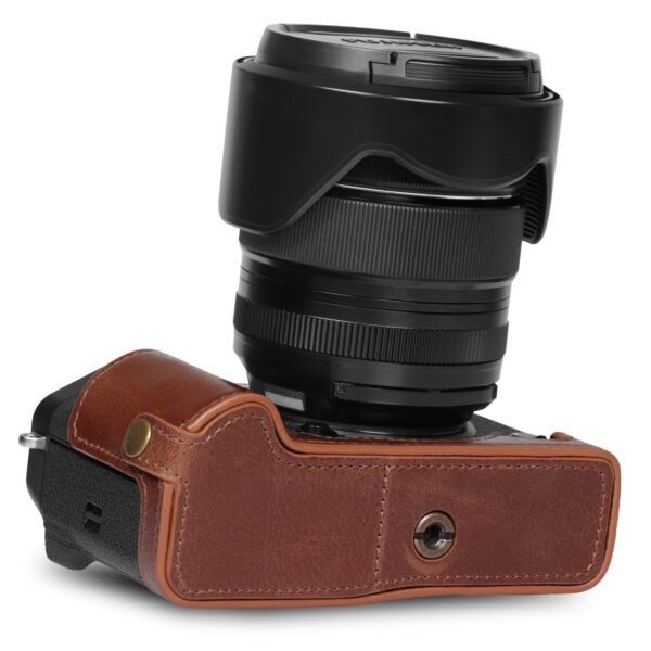 Fujifilm X-T5 Top Grain Leather Camera Half Case & Strap, Compatible with Fujifilm X-T5 - Image 5