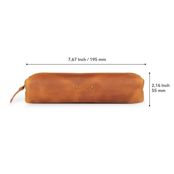 Personalized Pen Pouch Top Grain Leather, Hand Crafted Cosmetic Case, Pencil Pouch, High Quality Makeup Case, Custom Pencil Case with Zipper - Image 4