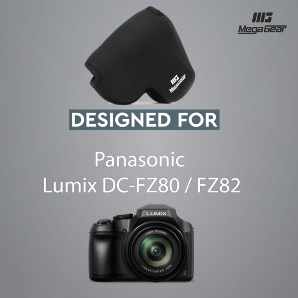 Panasonic Lumix DC-FZ80, DC-FZ70, FZ72 Neoprene Camera Case, High Quality Water Resistant Camera Bag Flexible Carabiner Included Camera Case - Image 5