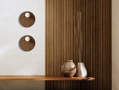 Wave Motif Wall Sconce, Brown Ceramic Wall Lighting, Contemporary Glazed Wall Lamp Holder, Entryway Light, Dining Room Wall Fixtures - Image 2