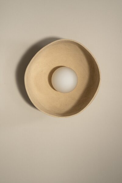 Large Ceramic Wall Sconce - Modern Cylinder Lamp for Bedroom & Living Room Lighting - Natural White Fixture - Image 3