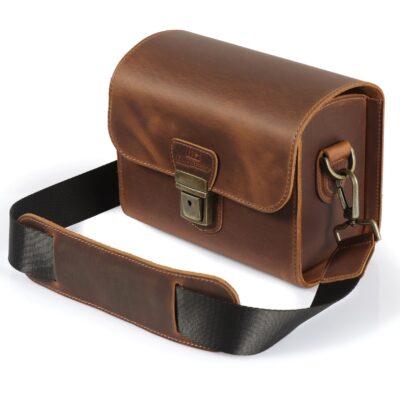 Personalized Top Grain Italian Leather Messenger Bag Camera Bag for Mirrorless, Instant, DSLR Cameras, Travel Bag, Unisex - Image 6