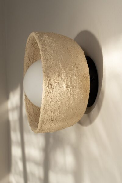 Beige Ceramic Wall Sconces, Handmade Wall Light, Natural Lamp, Home Gift, Christmass Gift - Image 4