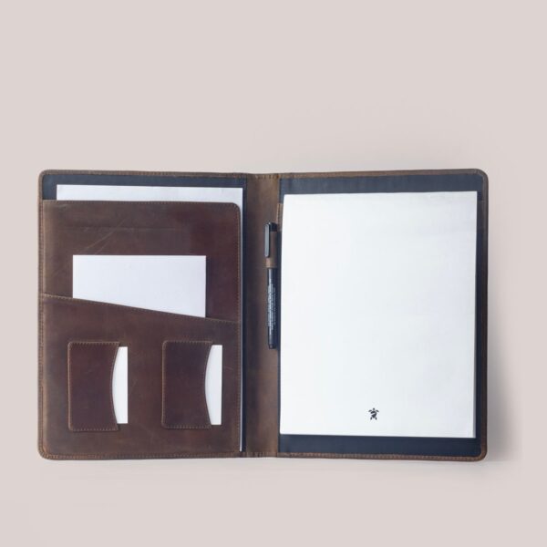 Personalisable Leather A4 Padfolio, Notepad Holder, Personalised Business Folder Padfolio, - Image 3