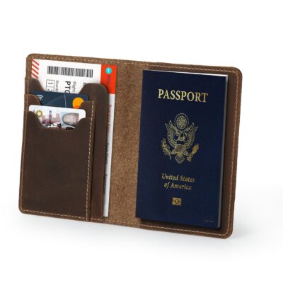 Personalized Leather Passport Holder - Custom Engraved Travel Wallet - Genuine Leather Passport Cover - RFID Blocking Option - Image 5