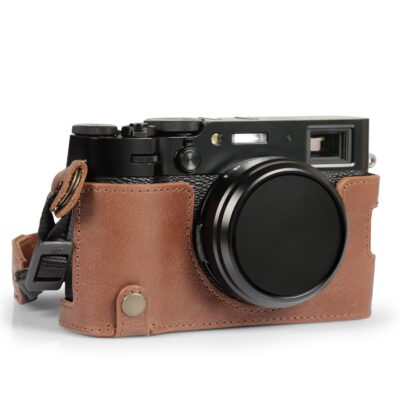 Handmade Fujifilm X100VI Fine Leather Camera Half Case with Matching Color Strap, Fuji X100VI Body Protection Leather Wrap - Image 3