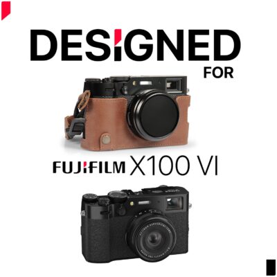 Handmade Fujifilm X100VI Fine Leather Camera Half Case with Matching Color Strap, Fuji X100VI Body Protection Leather Wrap - Image 2