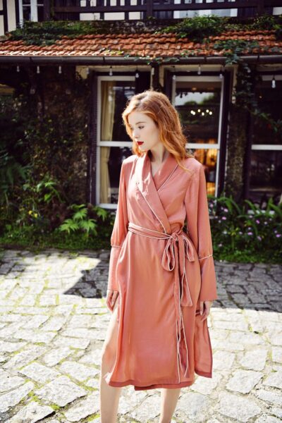 Bridesmaid Robes -Lelasilk Robe - Narrowed Sleeve - Image 2