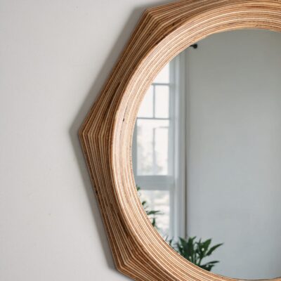 Rustic Elegance: Octagon Wood Mirror for Living Room or Entryway, Farmhouse Mirror, New Home Gift, Gift for Mother, Christmas Gift - Image 2