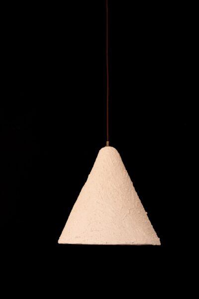 Big Wabi Sabi White Handmade Ceramic Pendant Lamp, Japandi Pendant Light, Gothic Ceilling Lamp, Home Decore Gift - Image 4