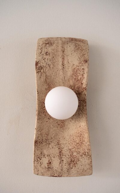 Long Handmade Ceramic Wall Sconce, Modern Home Wall Lamp, Big Japandi Wall Light, Home Gift - Image 4