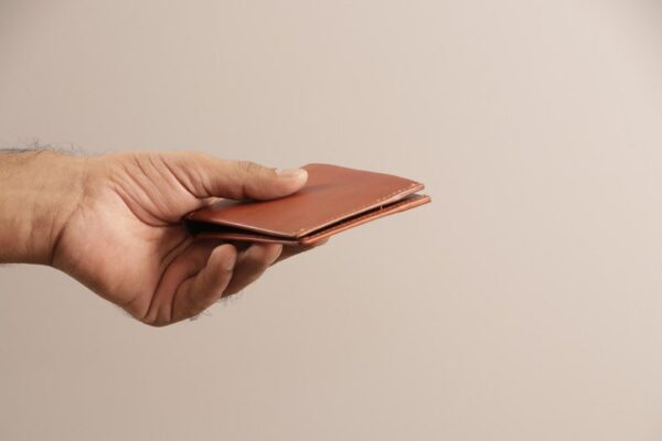 Personalised BiFold Minimalist Leather Wallet for Cards and Cash, Slim Wallet with RFID Protection