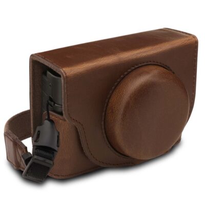 Leather Camera Case & Strap compatible with Sony Cyber-shot DSC-RX100 VII