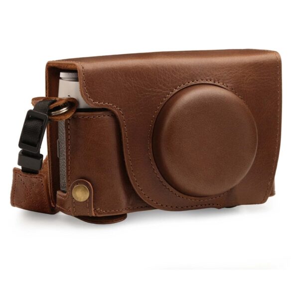 Fujifilm X100V Fine Leather Camera Case & Strap  - Brown / Black