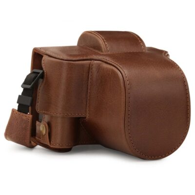 Fujifilm X-T200 (XC15-45mm) Fine Leather Camera Case & Strap - Brown / Black