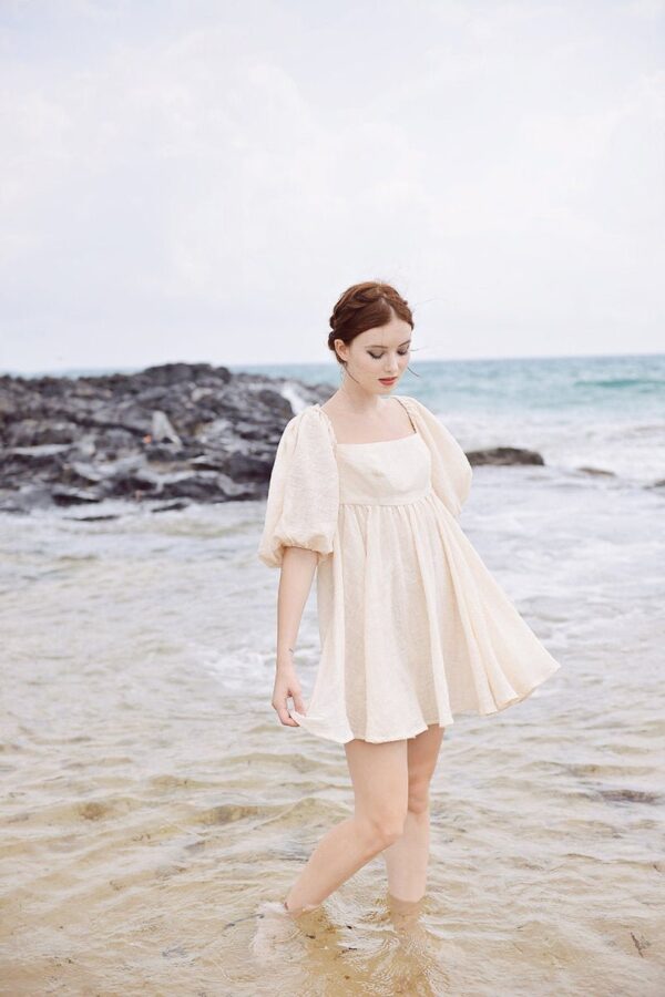 Summer Linen Dress - Short Linen Dress - Linen Gauze Dress