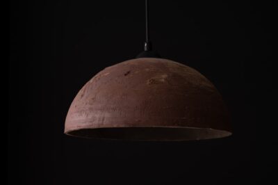 16"  Terracota Ceramic Ceiling Light I Rustic Pottery Chandelier I Pendant Lighting I Decorative Hanging Lamp I Modern Lighting I Dome Light