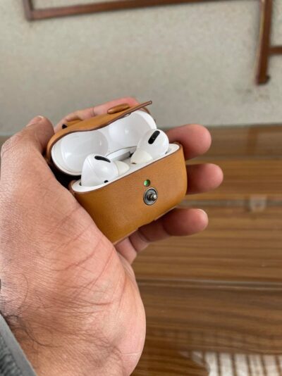 Handmade Leather AirPods Case - Vintage Tan, Full Grain Protective Cover