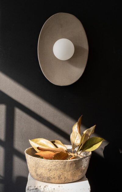 Wabi Sabi Oval Handmade Ceramic Wall Sconce