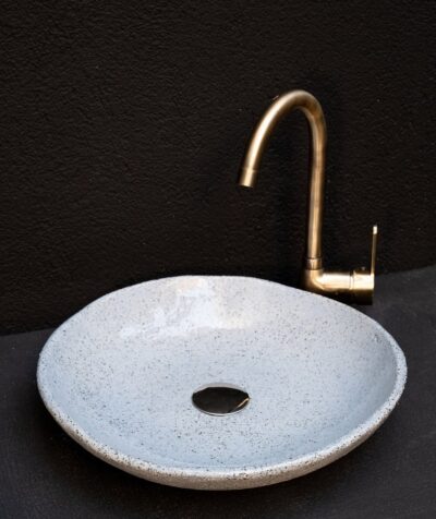 Wabi Sabi Blue Handmade Ceramic Washbasin, Natural Textured Washbasin, Farmhouse Sink