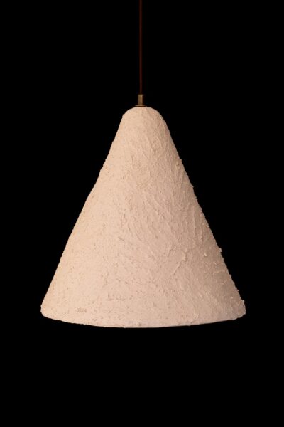 Big Wabi Sabi White Handmade Ceramic Pendant Lamp, Japandi Pendant Light, Gothic Ceilling Lamp, Home Decore Gift