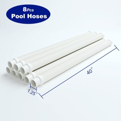 POOLWHALE Vacuum Hose/Replacement Pool Hose -1.5” 8 Hoses for Pool,Spa - Image 2