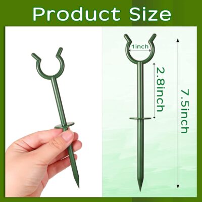 Taiyin 20-Pack Garden Hose Guide Stakes - Decorative Hose Holder Brackets for Lawn & Garden - Plant Protector - 3/4 Inch - Image 2